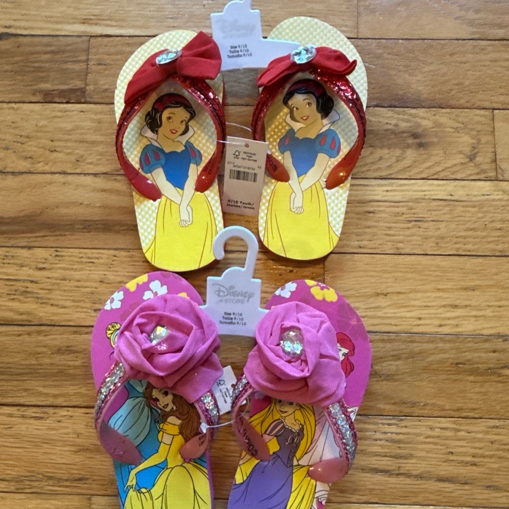 Disney Red and Pink Sandals with Princess Design